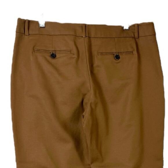 Merona Classic Ankle Pants Stretch Mid Rise Tobacco Brown Women’s Plus Size 14 - Picture 4 of 6